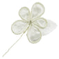 Vintage Bridal Satin Pearl Loop Flower with Leaves