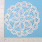 Round Battenberg Doily Applique/Patch - White - 8"