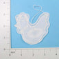 Rooster Battenburg Applique/Patch - White