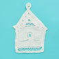 Battenburg Lace Bird House Applique/Patch  - White