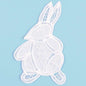 Battenburg Lace Large Rabbit Applique/Patch  - White