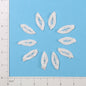 1 3/8" x 1/2" Bouquet Accent Leaves Applique/Patch Pack of 10  - White