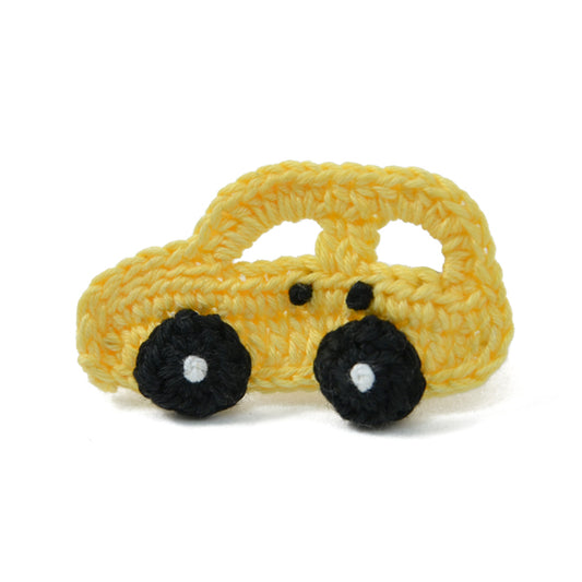 Crochet Car Applique/Patch  - Yellow