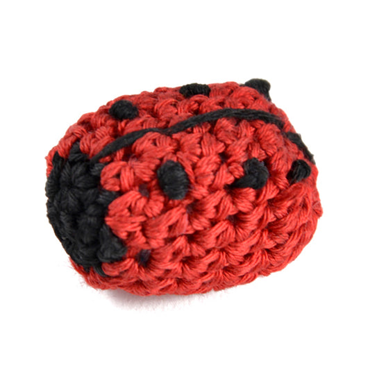 Crochet Lady Bug Applique/Patch  - Red/Black