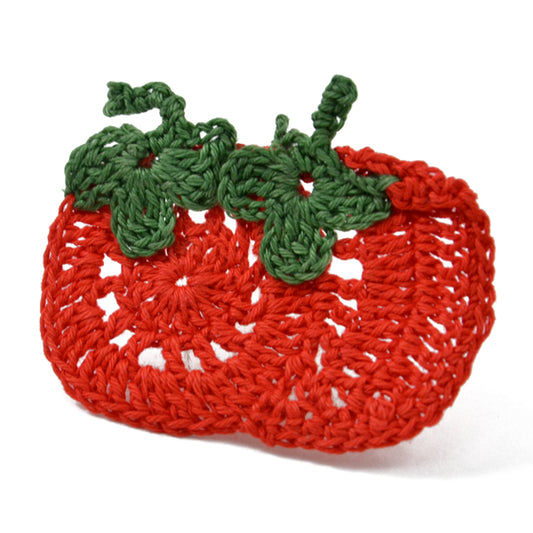 Crochet Tomato Applique/Patch  - Red