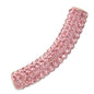 9x45mm Curved Rhinestone-Studded beads   - Pink