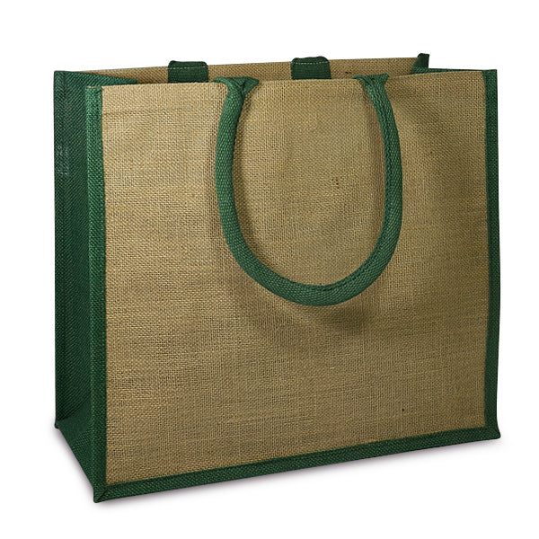 Dakota Two Tone Gusset Jute Tote Bag Crafting Essential