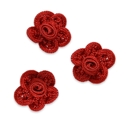 Pip Rose Applique/Patch Pack of 3