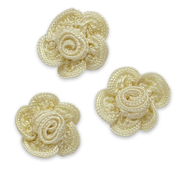 Pip Rose Applique/Patch Pack of 3