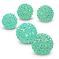 20mm Resin rhinestone beads    - Aqua  Aurora Borealis