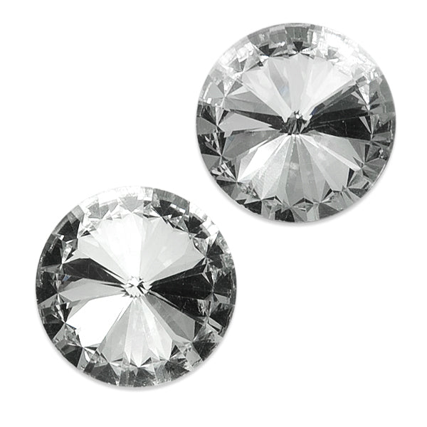 Rhinestone Stud Button 2 Pack 28mm   - Crystal