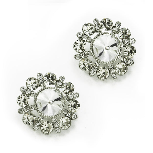 Danielle Rhinestone Button 2 Pack 23mm   - Crystal