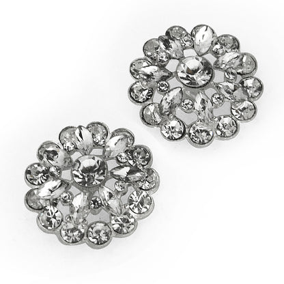 23mm Cadence Rhinestone Button 2 Pack  - Crystal