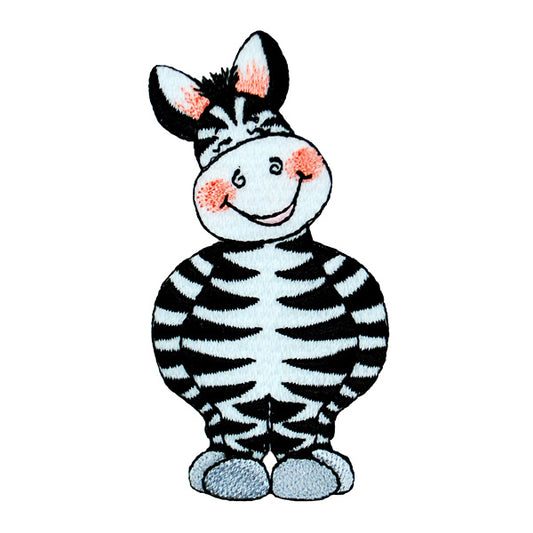 BaZooples Iron-on Patch Applique (Zach Zebra)  - Multi Colors