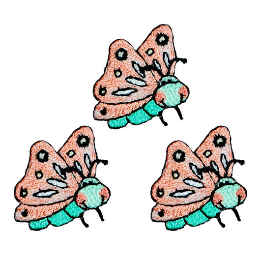 BaZooples Iron-on Patch Applique/Patch Flutterbugs Pack of 3  - Multi Colors