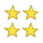 BaZooples Iron-on Patch Applique/Patch Star Pack of 4  - Multi Colors