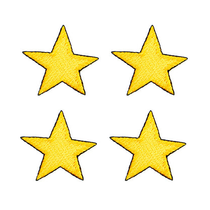 BaZooples Iron-on Patch Applique/Patch Star Pack of 4  - Multi Colors