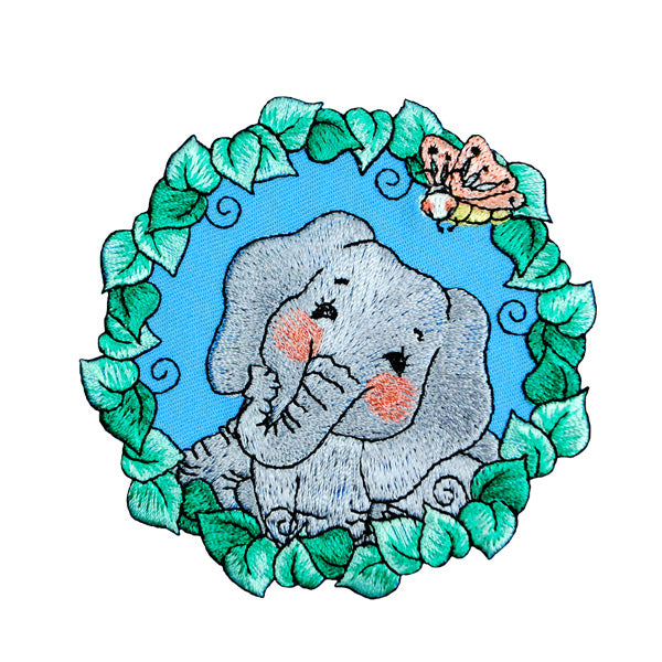 BaZooples Iron-on Patch Applique/Patch Elsie Elephant - BZP77535  - Multi Colors