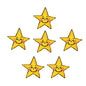 BaZooples Iron-on Patch Applique/Patch Smiley Star Pack of 6  - Multi Colors