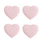 BaZooples Iron-on Patch Applique/Patch Puffy Heart Pack of 4  - Pink