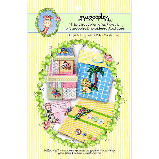 BaZooples Iron-on Patch Applique/Patch Baby Memories Project Book  - Multi Colors