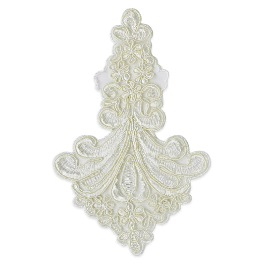 Corded Teardrop Bridal Lace Applique/Patch