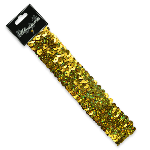 3 Row 1 1/4" Hologram Stretch Sequin Headband