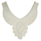 Moon Embroidery Venice Lace Collar 12 1/2" x 11"  - Natural