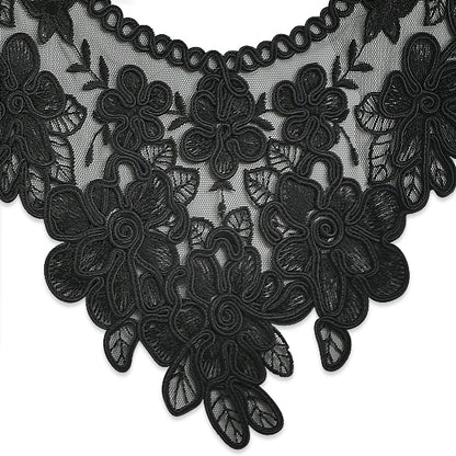 Juno Flower Lace Collar Applique/Patch 12" X 12"