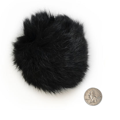 Boo Boo Rabbit Fur Pom Pom     - Black