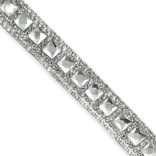 1/2" Olga Gem Rhinestone Iron-on Trim (Sold by the Yard)