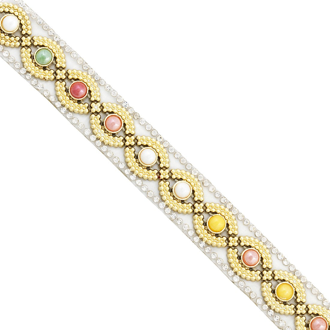 5/8" Rubina Rhinestone Iron-On, Versatile Trim, Multi Colors (Sold by the Yard)