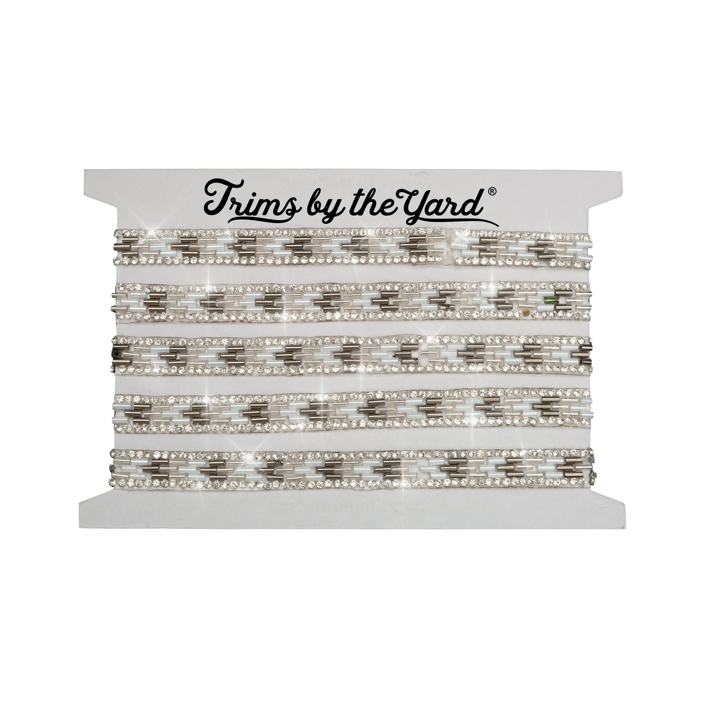 Ellie 3/8" Iron-on Rhinestone Trim  (Sold by the Yard)