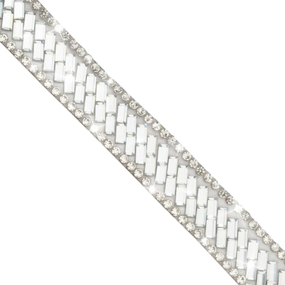 Mila 1/2" Iron-on Rhinestone Trim (Sold by the Yard)