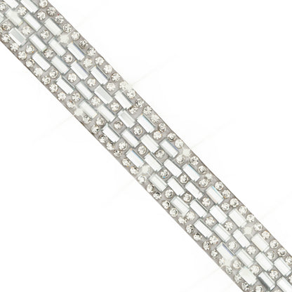 Emily 1/2" Iron-on Rhinestone Trim    (Sold by the Yard)