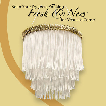 6" Chainette Fringe Trim, Polyester, Decorative, Versatile for Costumes (Sold by the Yard)