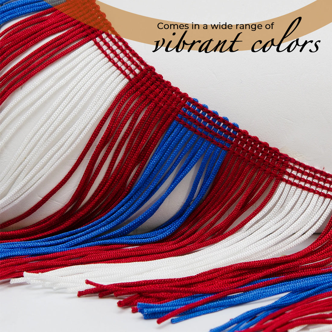 6" Chainette Fringe Trim, Polyester, Decorative, Versatile for Costumes (Sold by the Yard)