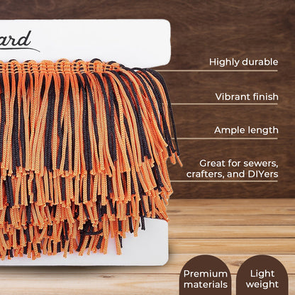 2" Multicolor Chainette Fringe Trim, Decorative, Versatile for Costumes
 (Sold by the Yard)