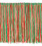 6" Multicolor Chainette Fringe Trim, Decorative, Versatile for Costumes (Sold by the Yard)