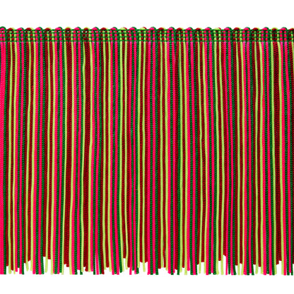 6" Multicolor Chainette Fringe Trim, Decorative, Versatile for Costumes (Sold by the Yard)