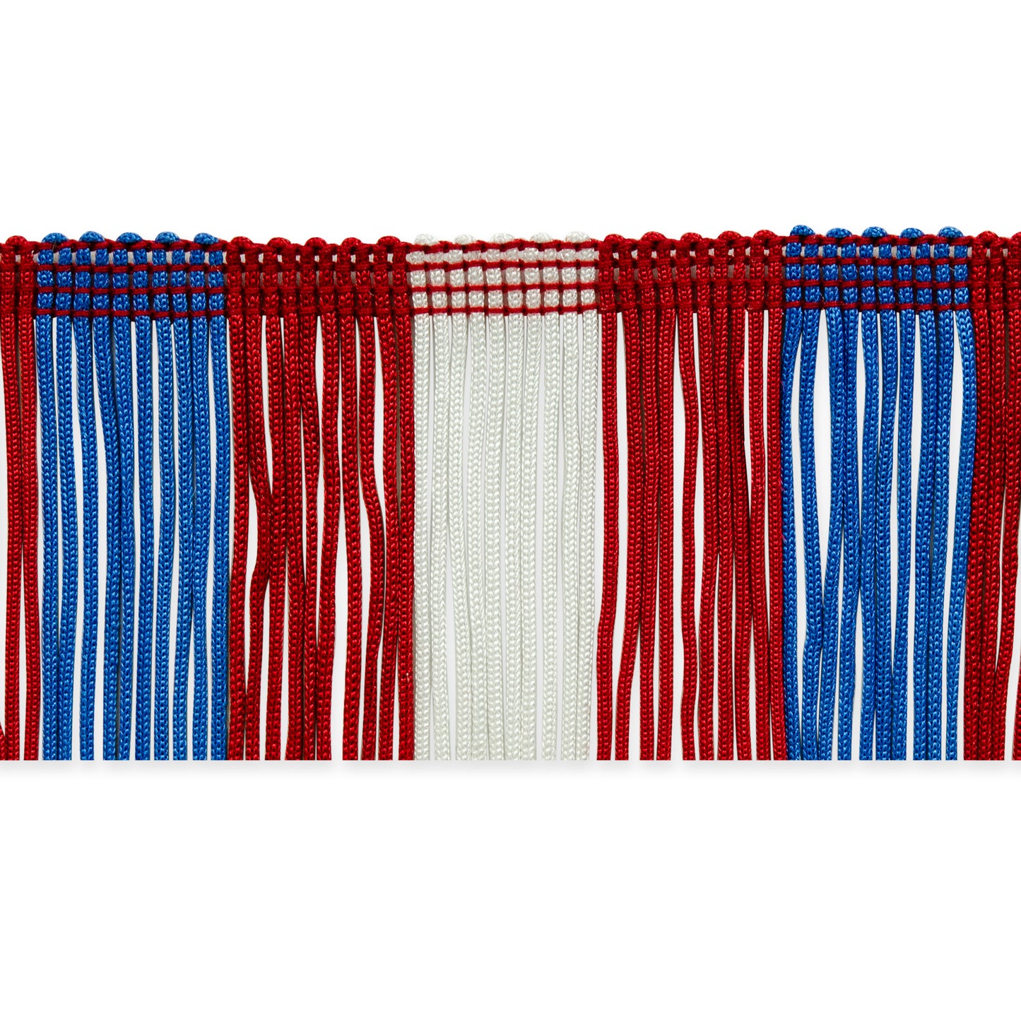 2" Striped Multicolor Chainette Fringe, Decorative, Versatile for Costumes (Sold by the Yard)