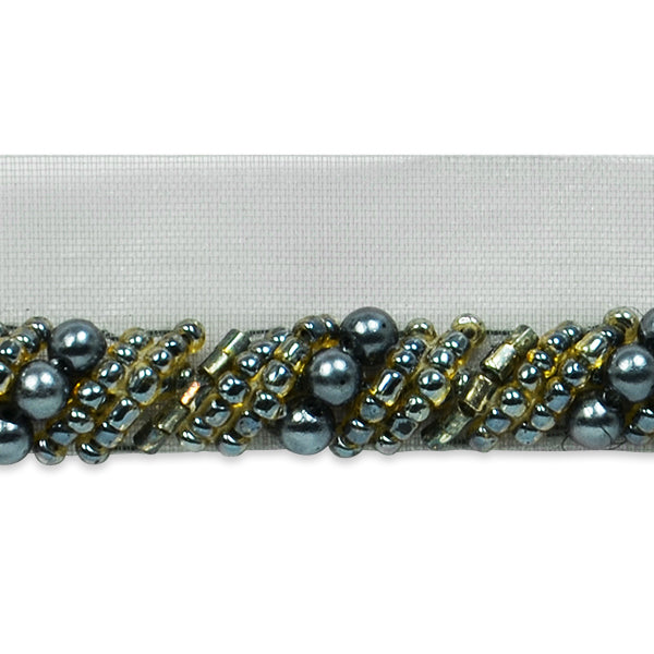 Spiral Beaded Cord Trim with Lip (Sold by the Yard)