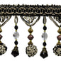 Preshea Decorative Beaded Fringe Trim (Sold by the Yard)