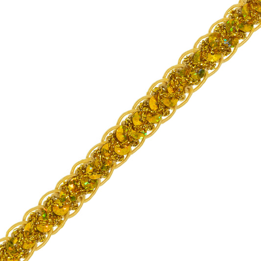 Thea Sequin Braid Cord Trim (1/2") (Sold by the Yard)