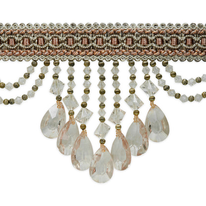 Isabella Scalloped Bead Fringe Trim      (Sold by the Yard)