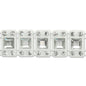 Cube and Dot Rhinestone Trim - 5x5MM+SS10  (Sold by the Yard)