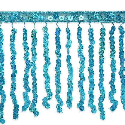 6" Glitzy Slung Sequin Fringe Trim   (Sold by the Yard)