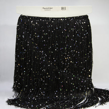 12" Starlight Hologram Sequin Chainette Fringe Trim (Sold by the Yard)