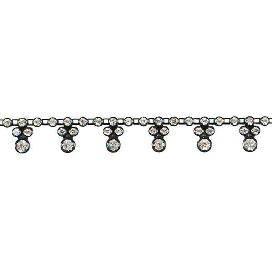 Scalloped Glass Rhinestone Trim  (Sold by the Yard)