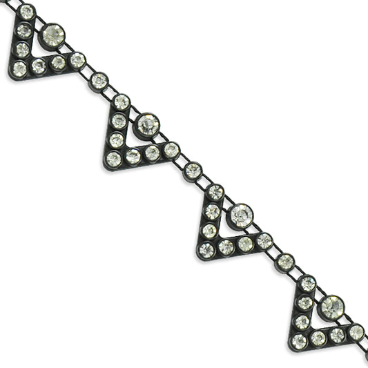 Pyramid Rhinestone Trim    (Sold by the Yard)